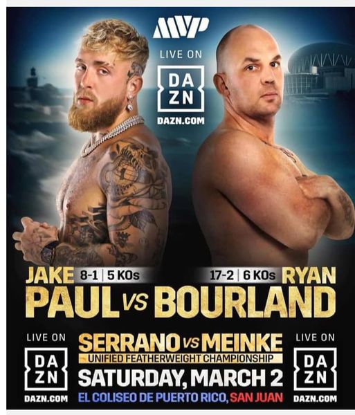 Jake Paul vs. Ryan Bourland on March 2