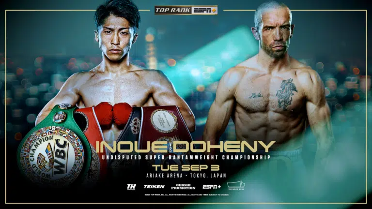 Inoue vs. TJ Doheny on September 3