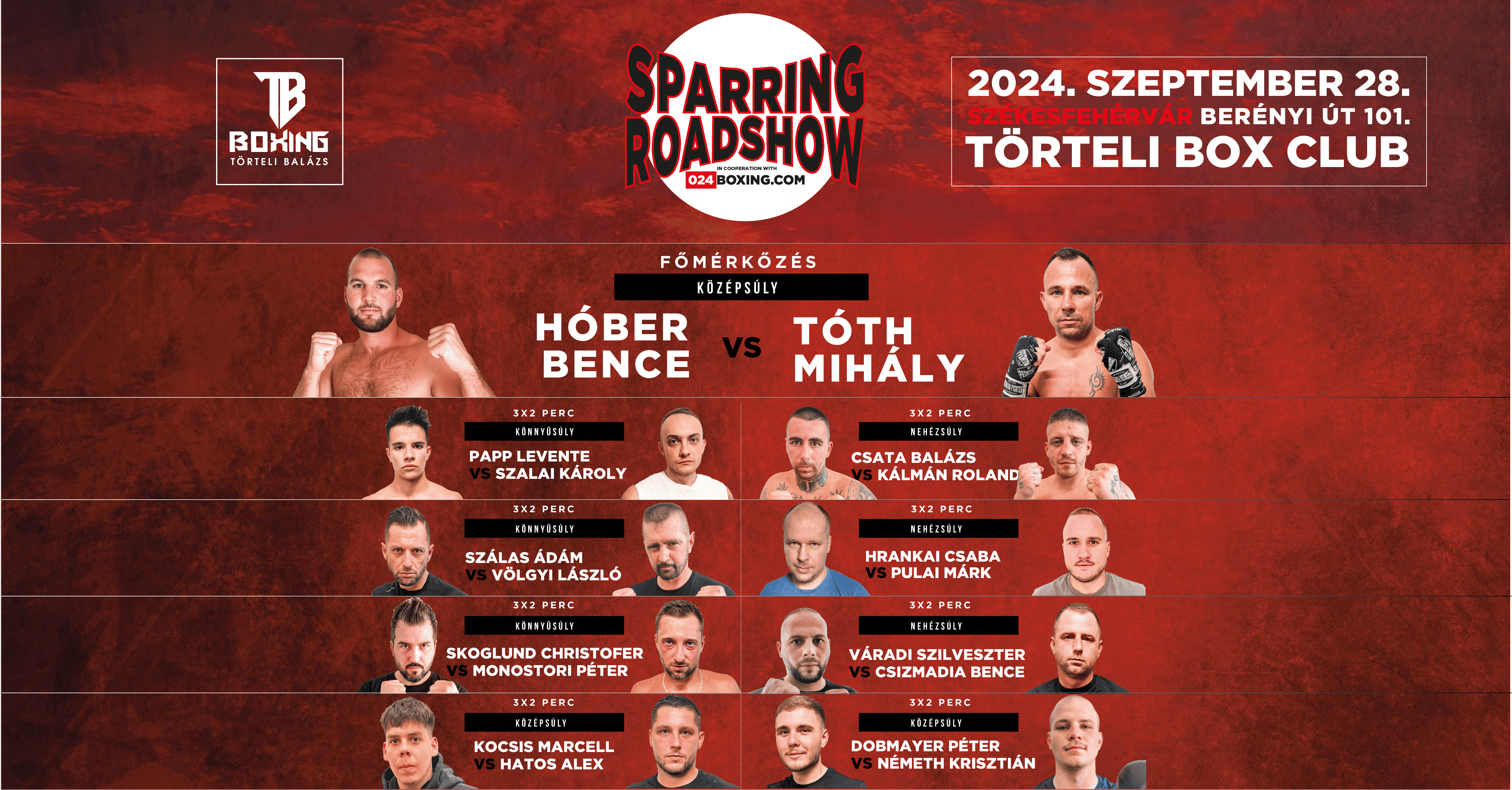 Sparring Roadshow – Törteli Box Club – Székesfehérvár