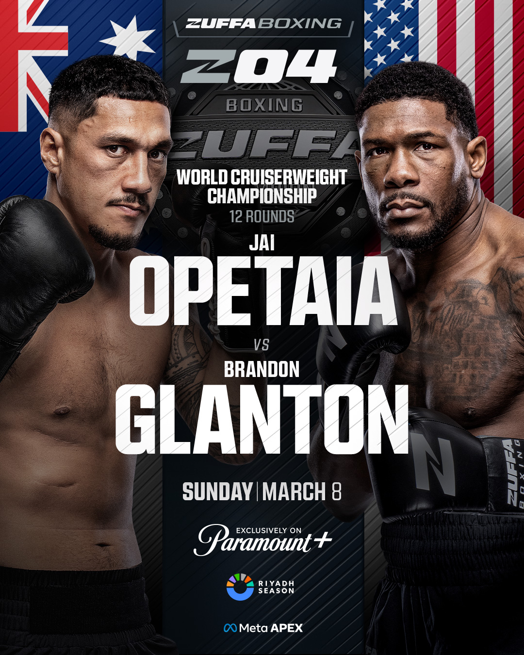 Opetaia vs. Glanton for inaugural Zuffa cruiserweight title